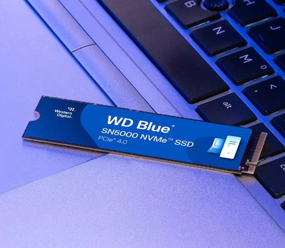 Western Digital WD Blue SN5000 NVMe 1TB SSD M.2 2280, 5,150MB s R 4,900MB s W, 730K IOPS R   770K IOPS W, PCIe Gen4 x4, 5-Y Warranty