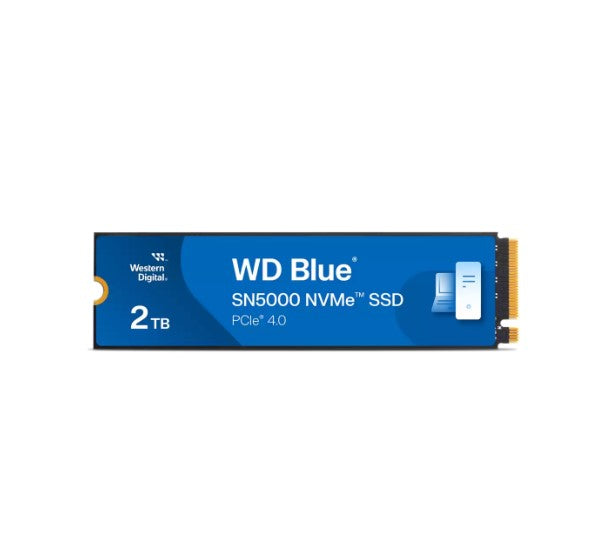 Western Digital WD Blue SN5000 NVMe 2TB SSD M.2 2280, 5,150MB s R 4,850MB s W, 650K IOPS R   770K IOPS W, PCIe Gen4 x4, 5-Y Warranty