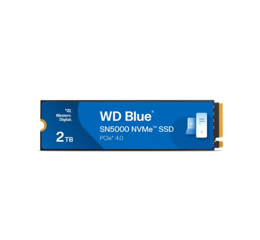 Western Digital WD Blue SN5000 NVMe 2TB SSD M.2 2280, 5,150MB s R 4,850MB s W, 650K IOPS R   770K IOPS W, PCIe Gen4 x4, 5-Y Warranty