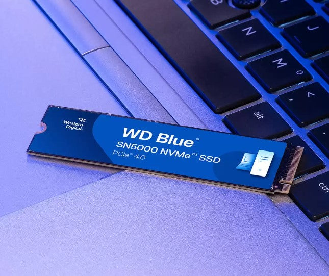 Western Digital WD Blue SN5000 NVMe 2TB SSD M.2 2280, 5,150MB s R 4,850MB s W, 650K IOPS R   770K IOPS W, PCIe Gen4 x4, 5-Y Warranty