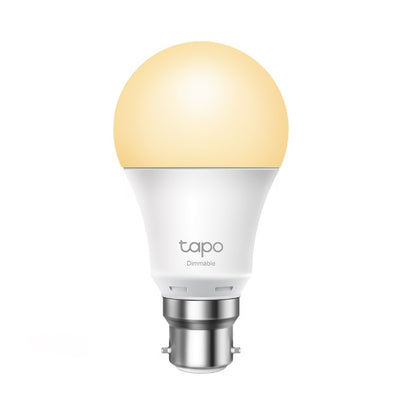 TP-Link Tapo L510B Smart Light Bulb Bayonet Fitting Dimmable, No Hub Required, Voice Control, Schedule  Timer 2700K 8.7W 2.4 GHz 802.11b g n
