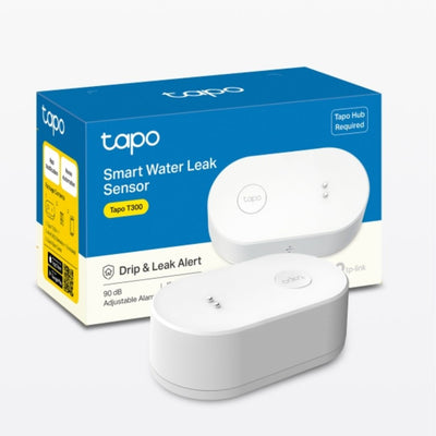 TP-Link Tapo T300 Smart Water Leak Sensor, 90 dB Dripping  Leaking Alarm, IP66 Waterproof, Hub Supported