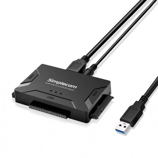 Simplecom SA492 USB 3.0 to 2.5 ft, 3.5 ft, 5.25 ft SATA IDE Adapter with Power Supply