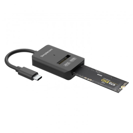 Simplecom SA506 NVMe   SATA Dual Protocol M.2 SSD to USB-C Adapter Converter USB 3.2 Gen 2 10Gbps