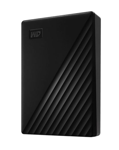 (LS)Western Digital My Passport 4TB USB 3.0 2.5 ft Portable External Hard Drive - 256-bit AES Encryption Slim Light Durable Shock Proof Black Plug  Pla