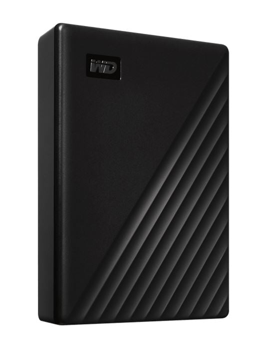 (LS)Western Digital My Passport 4TB USB 3.0 2.5 ft Portable External Hard Drive - 256-bit AES Encryption Slim Light Durable Shock Proof Black Plug  Pla