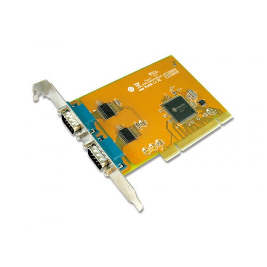 (LS) Sunix COMCARD-2P SER5037A Dual Port Serial IO Card PCI Card speeds up to 115.2Kbps Support Microsoft Windows, Linux, and DOS(L)