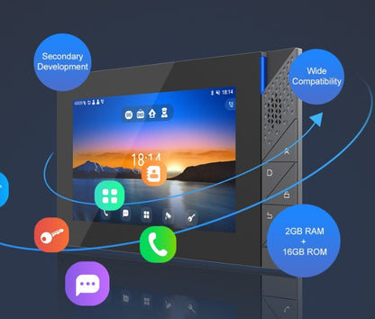 Fanvil i55A SIP Indoor Station, 7 ft Touchscreen, Android 9.0, 2 SIP Lines, 2W Speaker, Bluetooth 5.0, Dual-Band Wi-Fi, PoE, Wall-Mountable