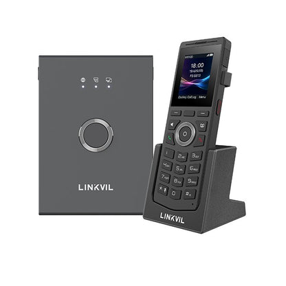 Fanvil Linkvil W710P DECT Phone System consisting of a base (W710D) and a handset (W610D), 2.0 ft 240320 color screen, HD voice
