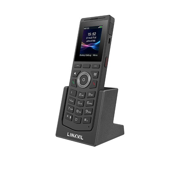 Fanvil Linkvil W710P DECT Phone System consisting of a base (W710D) and a handset (W610D), 2.0 ft 240320 color screen, HD voice