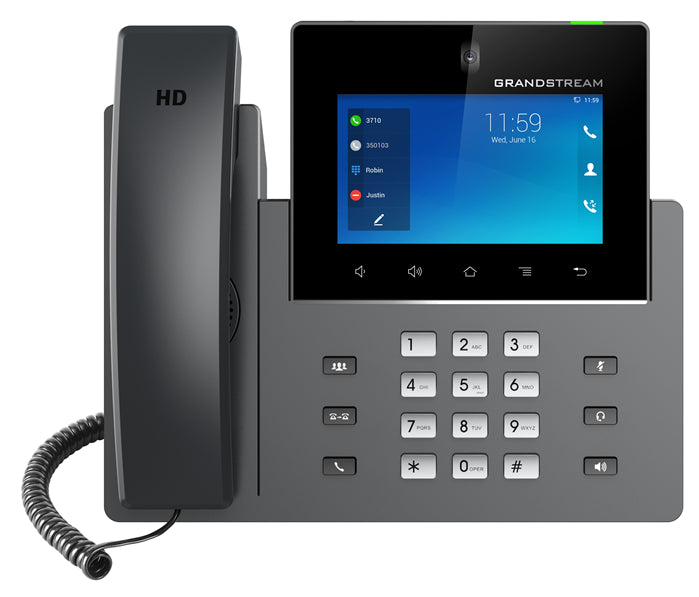 Grandstream GXV3450 16 Line Android IP Phone, 16 SIP Accounts, 1280 x 800 Colour Touch Screen, 2MB Camera, Built In BluetoothWiFi, Powerable Via POE
