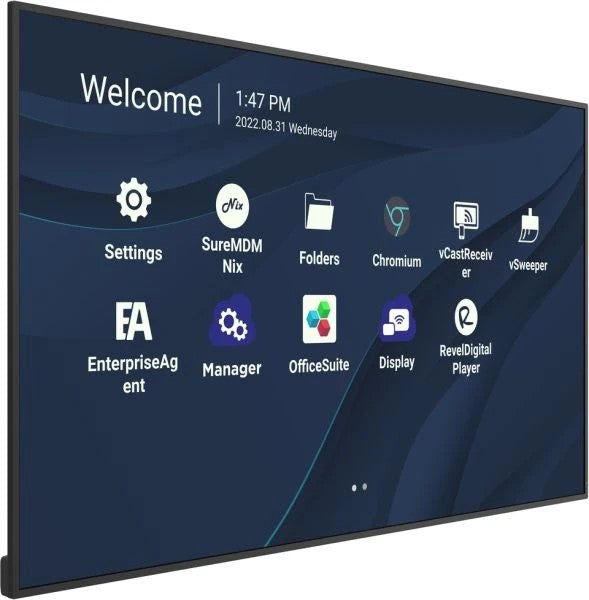 ViewSonic CDE7530 75 ft 4K Presentation Display, Wireless presentation Single USB-C cable 24 7 video playback Remote management ProAV Portrait display