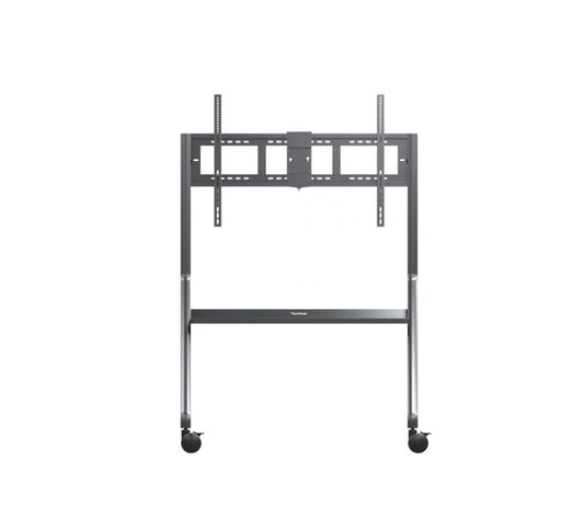 ViewSonic VB-STND-009 Slim Trolley Cart for 55 ft to 105 ft Display, Streamlined, height-adjustable design, 360 degree silent wheels with quick-release brakes
