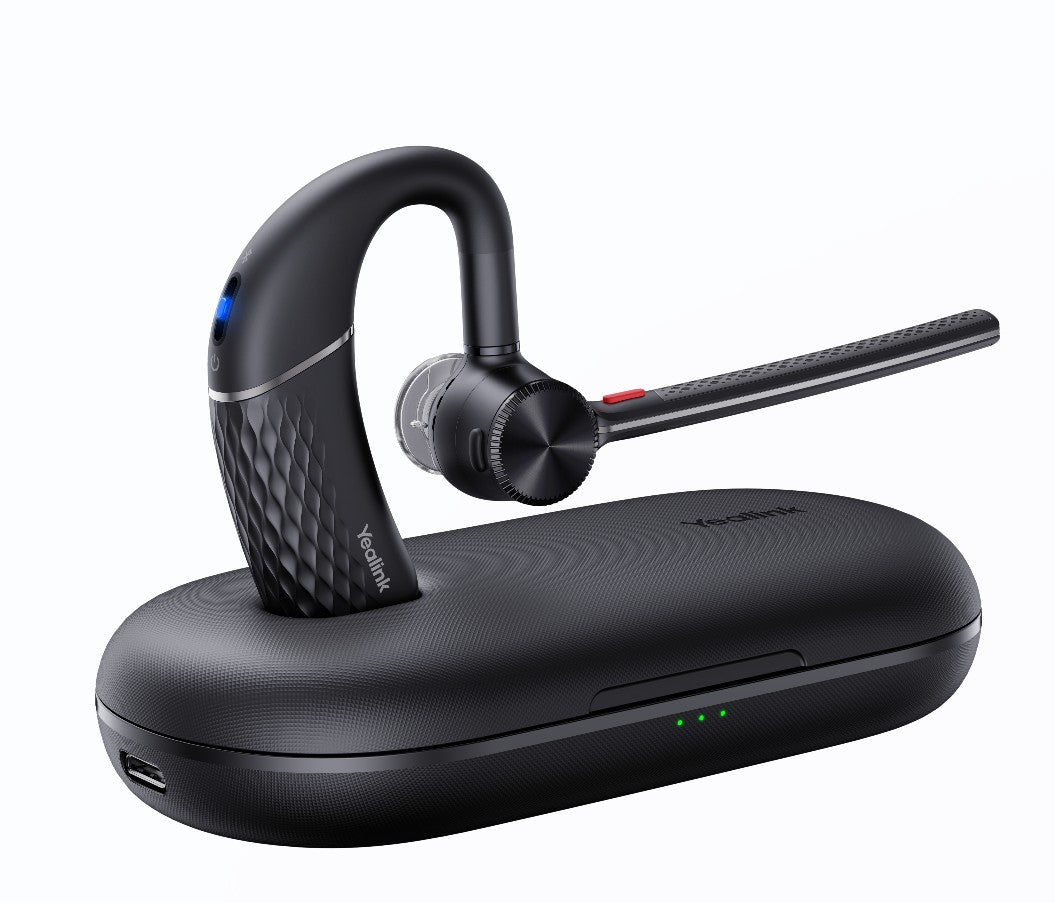 Yealink BH71 Pro USB-CA Bluetooth Wireless Mono Headset, Carrying Case w  Built-In Battery (20hrs), USB-C to USB-A Cable, 10H Talk Time