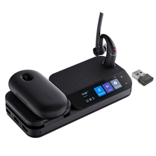 Yealink BH71 Workstation Pro Bluetooth Wireless Mono Headset, Mobile PC Deskphone,Office Worker,4-Mic Noise Cancellation 10H Talk Time