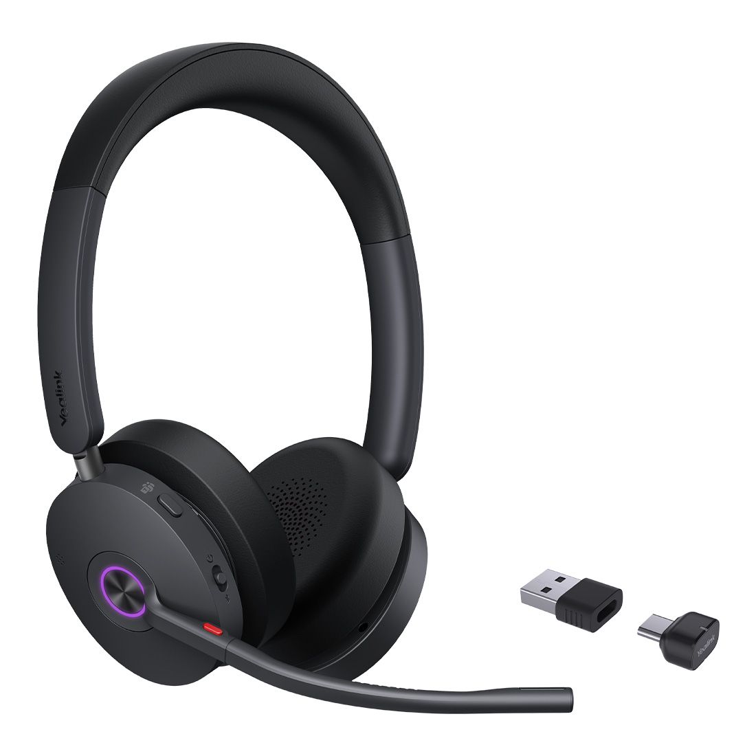 Yealink BH74 Teams USB-C A Bluetooth Headset, Active Noise Cancellation,  6 mic, Acoustic Shield, Wireless range 50 m, talk time of up to 32 hours