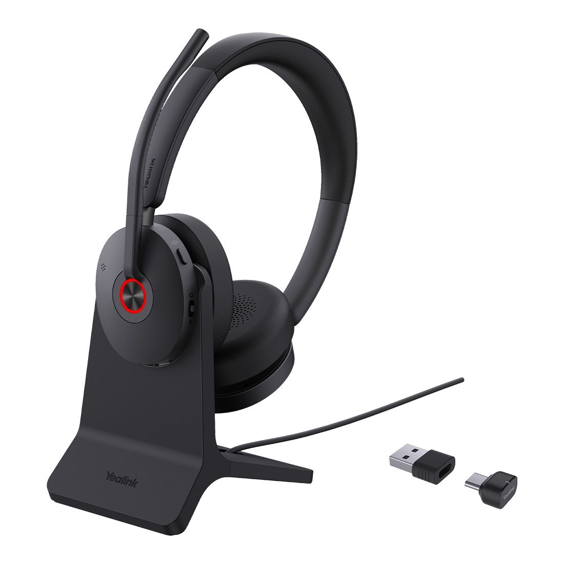Yealink BH74 with Stand UC USB-C A Bluetooth Headset, Active Noise Cancellation, Acoustic Shield, Wireless range 50 m, talk time of up to 32 hours
