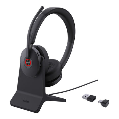 Yealink BH74 with Stand UC USB-C A Bluetooth Headset, Active Noise Cancellation, Acoustic Shield, Wireless range 50 m, talk time of up to 32 hours