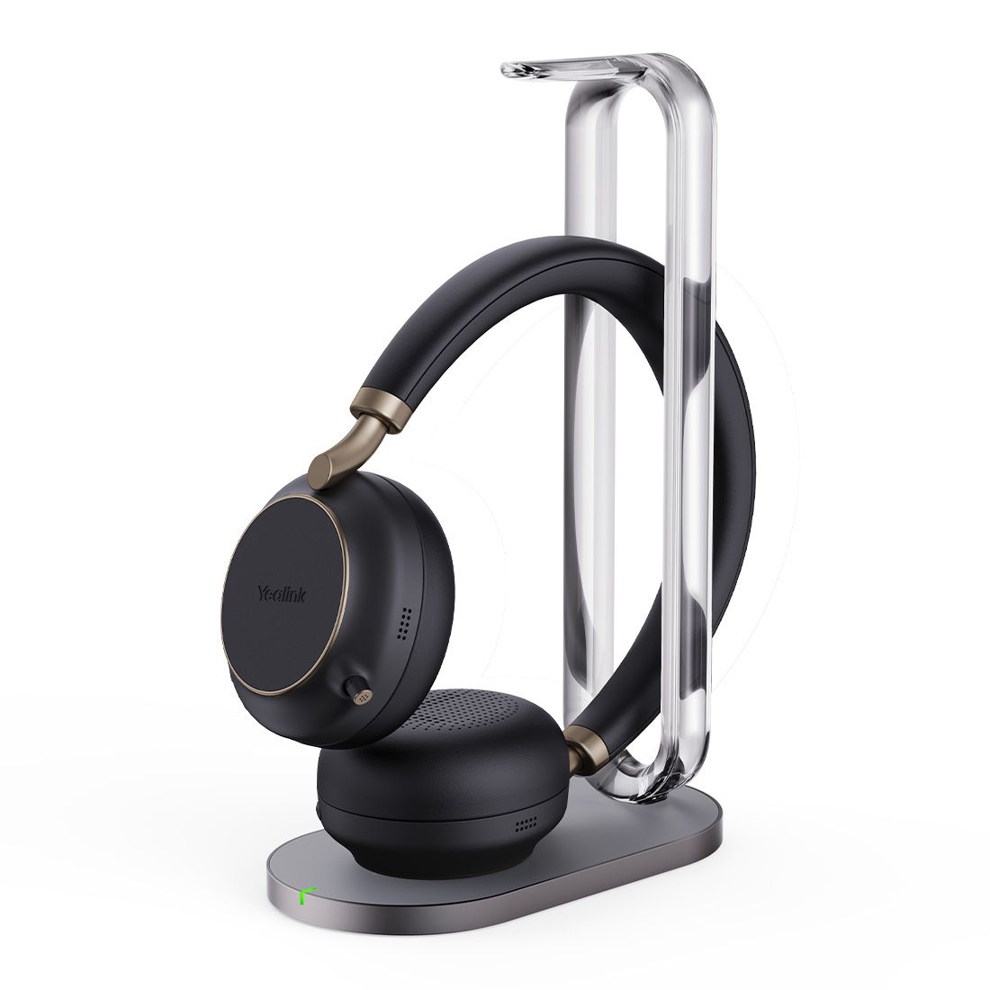Yealink BH76 Bluetooth Stereo Headset with Charging Stand, UC, USB-A, Microsoft Teams  UC Certified, ANC, Retractable 5 Microphone, 35 Hours EOS