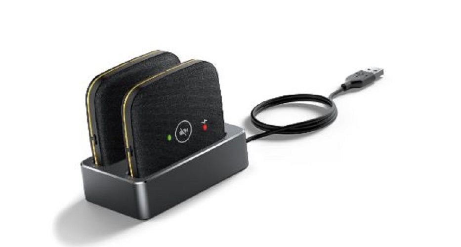 Yealink CPW65-PKG,  2x CPW65 Wireless Microphones, WDD60 Dect Dongle, 1.8m USB cable, 5V 2A Power Adapter,  Charger Cradle, for use with MTR Solutions