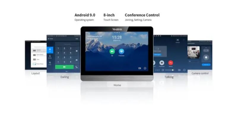 Yealink CTP18 Teams Collaboration Touch Panel, Annotation on Shared Content, Conference Control, Flexible Deployment, 8-Inch Touch Screen