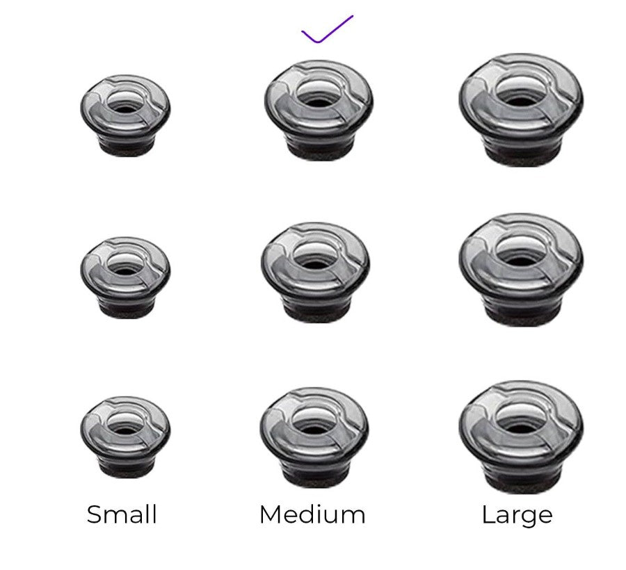 Yealink BH71 Ear Tips Medium - 3 Pack,replacement tips made for the Yealink BH71 headset, Soft, skin-friendly material , comfort and sound clarity,