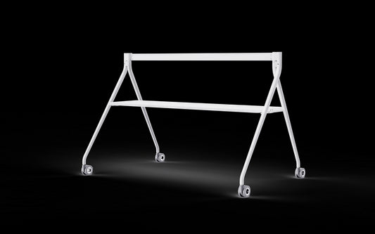 Yealink Floorstand for MeetingBoard 86 ft with Tray,Perfect fit for Yealink MeetingBoard 86 ft,Wheeled for easy transport Stable, White, EOS