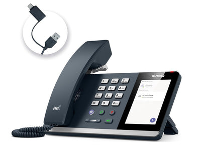Yealink MP45 USB Teams Phone Desk Corded Phones for Work, Certified by Microsoft Teams Skype for Business System, Powered by Computer via USB-A C