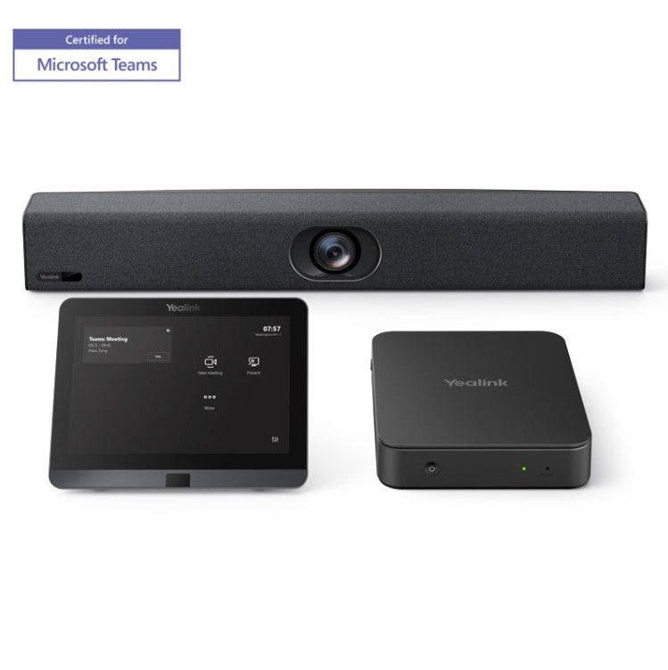 Yealink MVC S40-C4-000 Kit MicrosoftTeams Rooms System for Small to Medium Meeting Rooms, SmartVision 40, MCore Pro, MTouch-E2, Dual-Eye Camera System