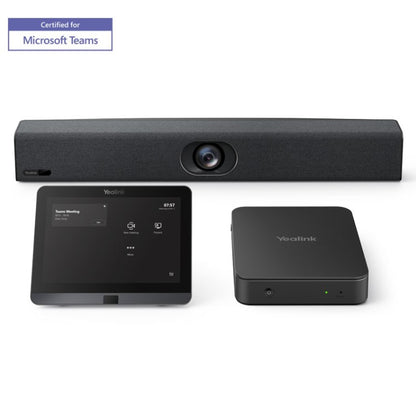 Yealink MVC S40-C4-000 Kit MicrosoftTeams Rooms System for Small to Medium Meeting Rooms, SmartVision 40, MCore Pro, MTouch-E2, Dual-Eye Camera System