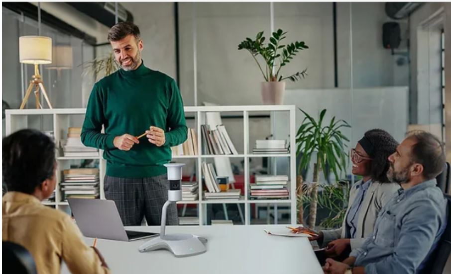 Yealink SmartVision 60, Intelligent 360 degree All-in-One Video Conferencing Camera for Small-to-Medium Microsoft Teams Rooms, Speaker, No Hidden Attendees