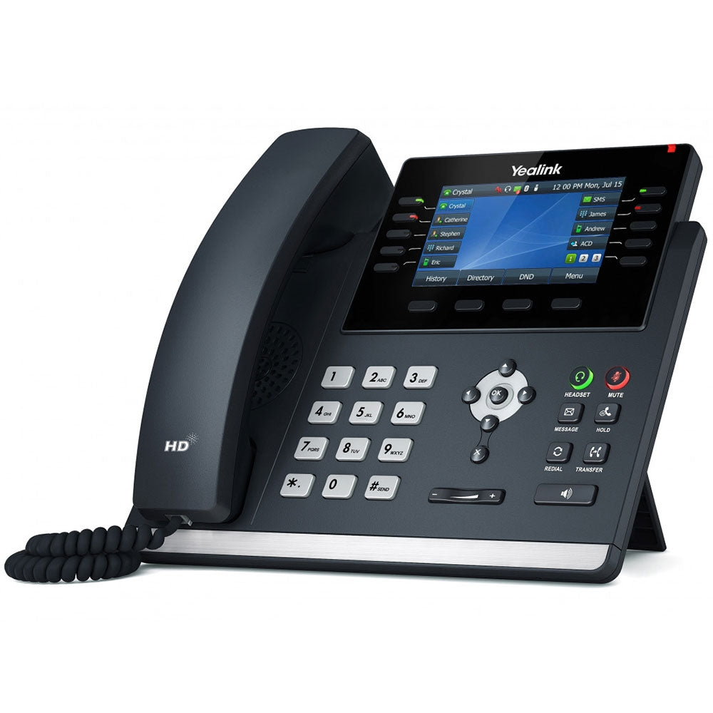 Yealink T46U 16 Line IP phone, 4.3 ft 480x272 pixel Colour LCD with backlight, Dual USB Ports, POE Support, Wall Mountable, Dual Gigabit,(T46S)