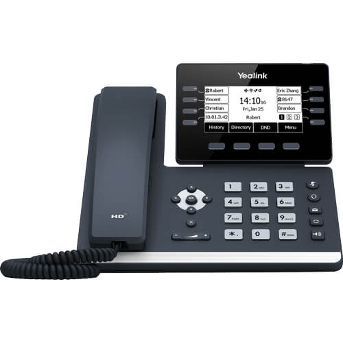 Yealink SIP-T53, 12 Line IP HD Phone Prime Business Phone, 3.7 ft 360 x 160 greyscale screen, HD voice, Dual Gig Ports, USB 2.0 Port, SBC Ready