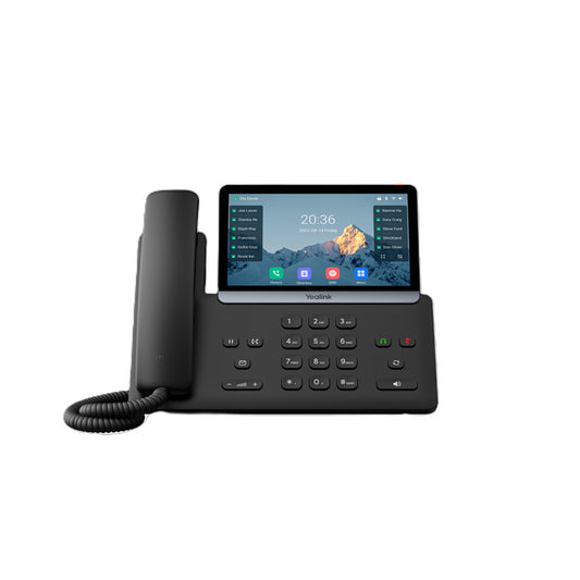 Yealink SIP-T77U IP Phone, 7 ft Touchscreen, 16 SIP Accounts, Dual USB, HD Voice, PoE, Linux 6.1, TEE Encryption, Wall Mountable