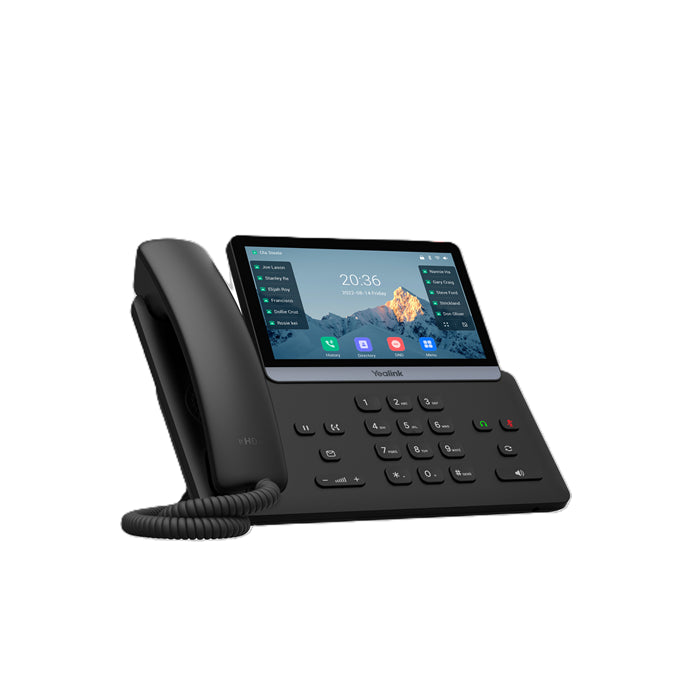Yealink SIP-T77U IP Phone, 7 ft Touchscreen, 16 SIP Accounts, Dual USB, HD Voice, PoE, Linux 6.1, TEE Encryption, Wall Mountable