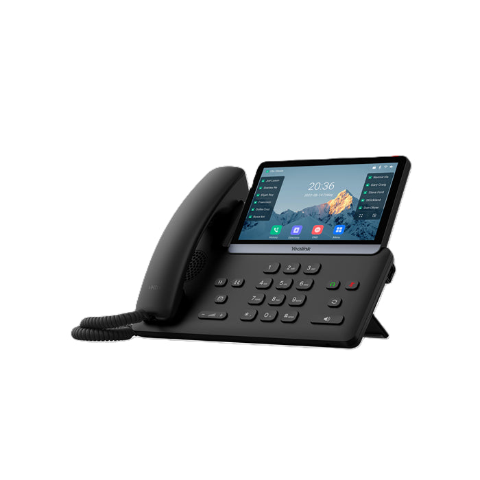 Yealink SIP-T77U IP Phone, 7 ft Touchscreen, 16 SIP Accounts, Dual USB, HD Voice, PoE, Linux 6.1, TEE Encryption, Wall Mountable