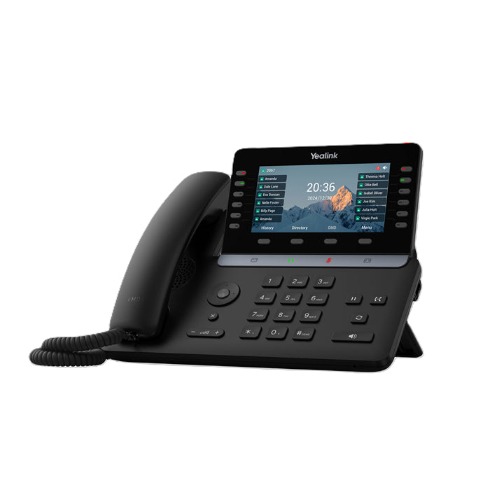 Yealink SIP-T85W IP Phone, 5.5 ft Color Display, 16 SIP Accounts, HD Voice, Bluetooth 5.0, Wi-Fi 6, Dual USB, PoE, Linux 6.1, Wall Mountable