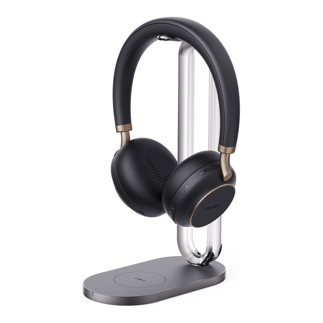 Yealink BH76 Teams ANC Bluetooth Headset With Charging Stand, Black, USB-A, Includes Charging Stand, Rectractable Microphone Up to 35 hours EOS