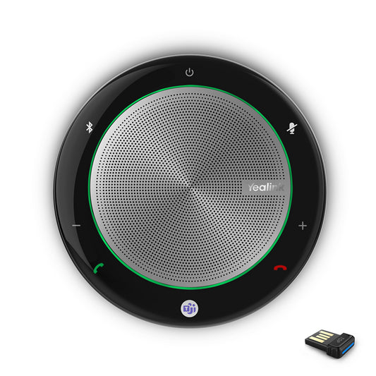 Yealink CP900 Portable Speakerphone Microsoft Teams USB Bluetooth, High-Quality Audio, Includes BT50 Bluetooth Dongle ( Dongle in Hand Strap )