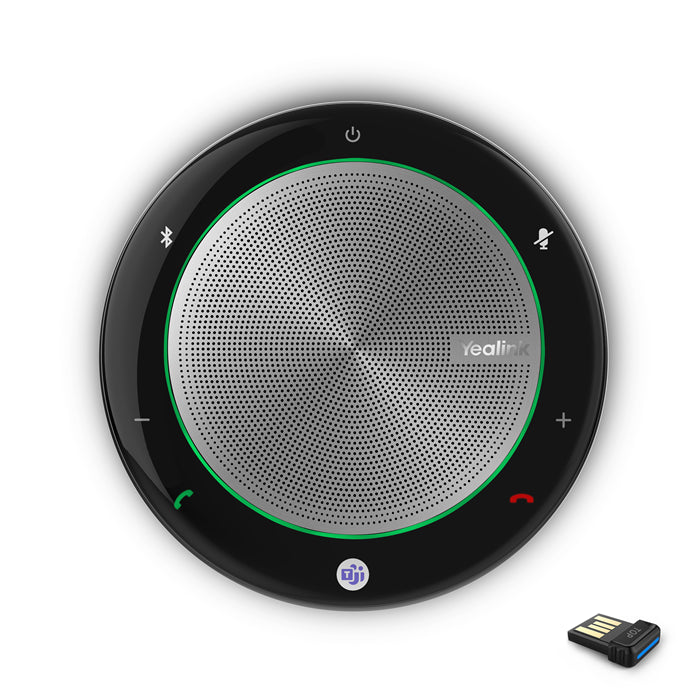 Yealink CP900 Portable Speakerphone Microsoft Teams USB Bluetooth, High-Quality Audio, Includes BT50 Bluetooth Dongle ( Dongle in Hand Strap )