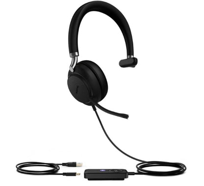 Yealink UH38 Mono Mode USB and Bluetooth Headset, USB-A,Teams Call Controller with Built-In Battery Dual Noise-Canceling Mics, Busy Light, Teams EOL