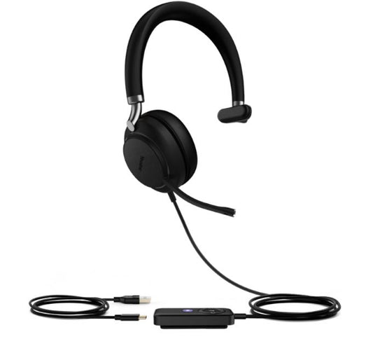 Yealink UH38 Mono Mode USB and Bluetooth Headset, USB-A,Teams Call Controller with Built-In Battery Dual Noise-Canceling Mics, Busy Light, Teams EOL
