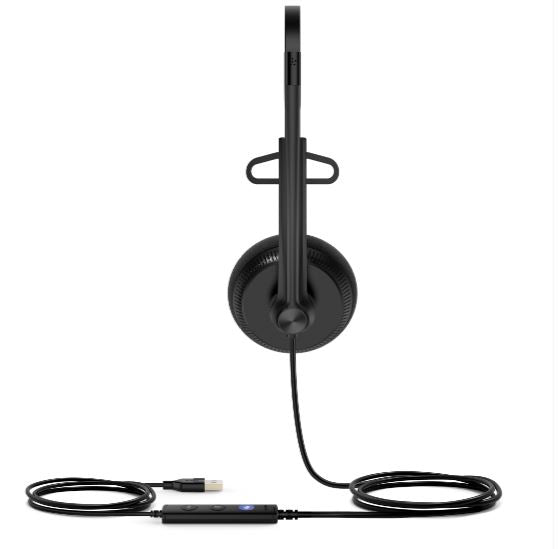 Yealink UH34 Lite Mono Teams USB Headset, Lightweight, All Day Wearing Comfort, Ear Wideband Noise Cancelling Microphone, Foamy Ear Cushions, USB-A