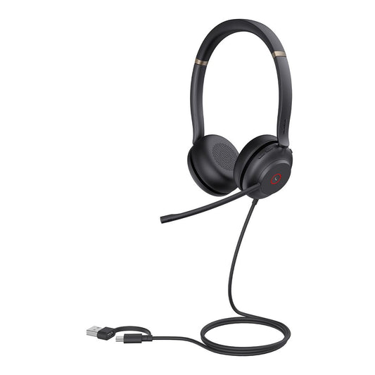 Yealink UH37 Dual USB-C A USB Wired Headset, UC Dual, USB-C A, 35mm Speakers, Stereo, HD Audio, 2Mic Noise Killer, Microsoft Teams  UC Certified