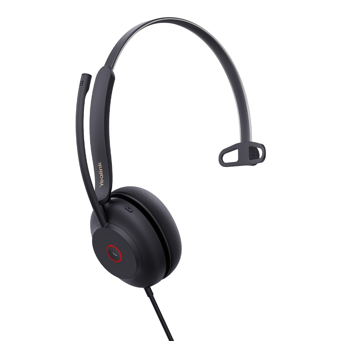 Yealink UH37 Mono USB Wired Headset, UC, USB-C, 35mm Speaker, Busylight, Leather Ear Cushion,HD Audio, 2Mic Noise Killer, Microsoft Teams  UC