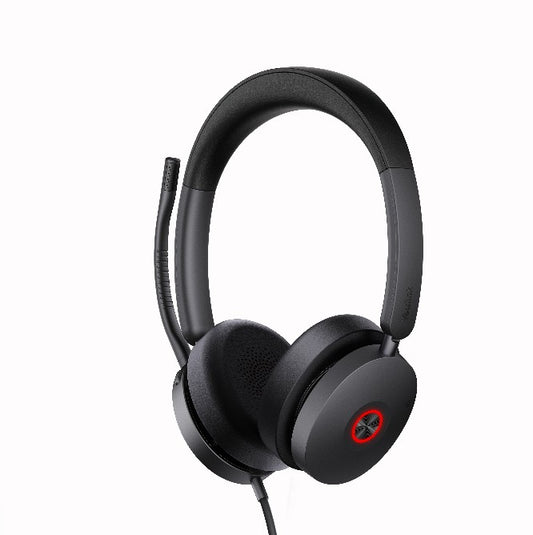 Yealink UH48 UC USB Wired Headset Hybrid Active Noise Cancellation, Four-Microphone Noise-canceling Technology,  Swift Plug  Play All-Day Comfort