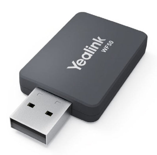 Yealink WF50 V1 Dual Band WiFi USB Dongle - SIP-T42U T43U T46U T48U T53 IP Phone, High Transmission Rate