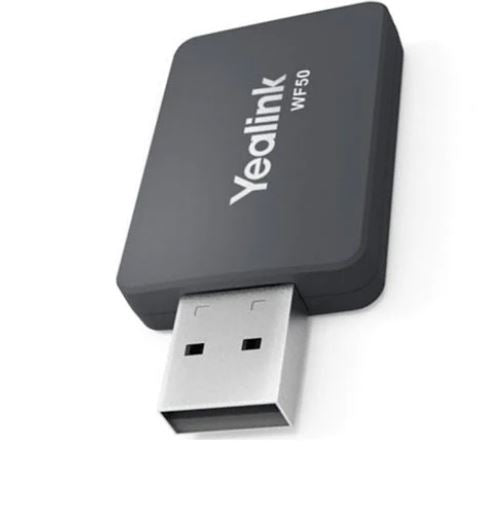 Yealink WF50 V1 Dual Band WiFi USB Dongle - SIP-T42U T43U T46U T48U T53 IP Phone, High Transmission Rate