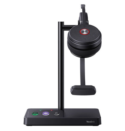 Yealink WH62 Mono Teams DECT Wireless Headset, Busylight On Headset, Leather Ear Cushions, Multi-devices connection, Breathable Wearing, HD voice