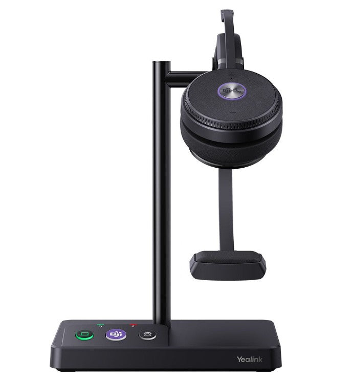 Yealink WH62 Mono Teams DECT Wireless Headset, Busylight On Headset, Leather Ear Cushions, Multi-devices connection, Breathable Wearing, HD voice